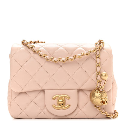Chanel Lambskin Quilted Mini Pearl Crush Flap Light Beige 1 of 11