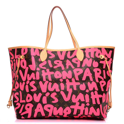 Louis Vuitton Monogram Graffiti Neverfull GM Fuchsia 1 of 8