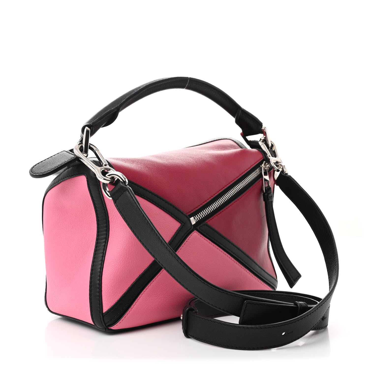 Loewe Calfskin Small Graphic Puzzle Bag Raspberry Wild Rose 3 of 9