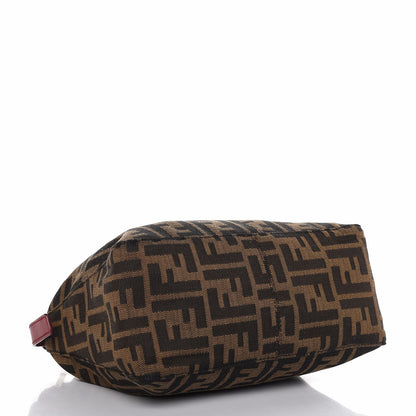 Fendi Zucca Cuoio Lucido Mini Pochette Tobacco Rosso Scuro 4 of 11