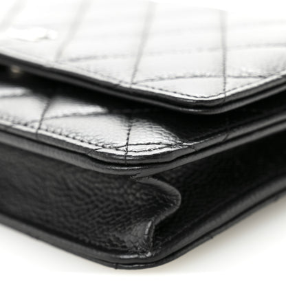 Chanel Caviar Quilted Wallet On Chain WOC Black 11 of 12