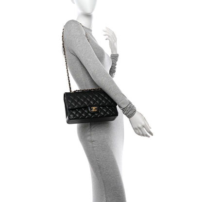 Chanel Caviar Quilted Medium Double Flap Black 2 of 13