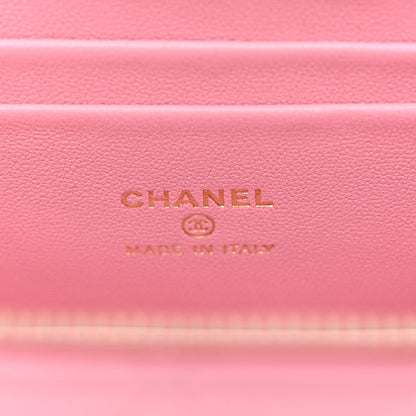 Chanel Lambskin Quilted Pick Me Up Vanity Case Pink 7 of 11