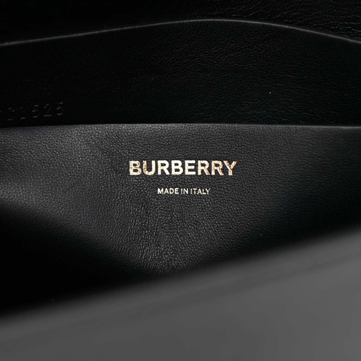 Burberry Calfskin Lizard Embossed Two Tone Small Grace Bag Black 6 of 12