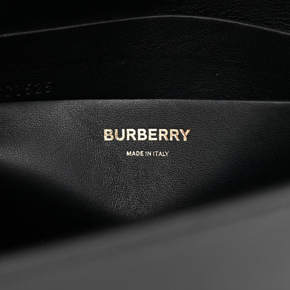 Burberry Calfskin Lizard Embossed Two Tone Small Grace Bag Black 6 of 12