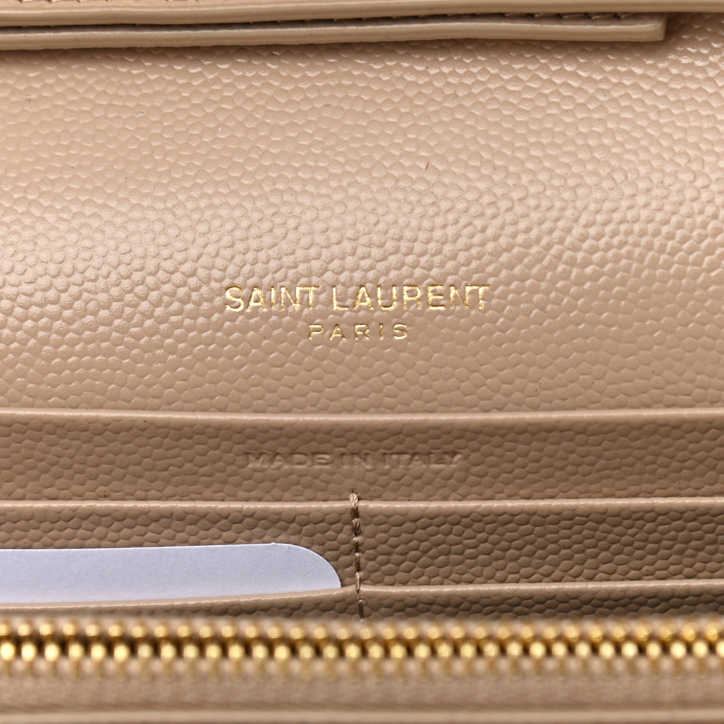 Grain De Poudre Matelasse Chevron Monogram Chain Wallet Nude Powder