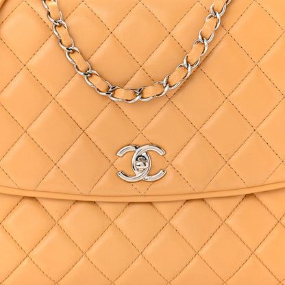 Chanel Lambskin Quilted Pagode Piping Flap Dark Yellow 9 of 14