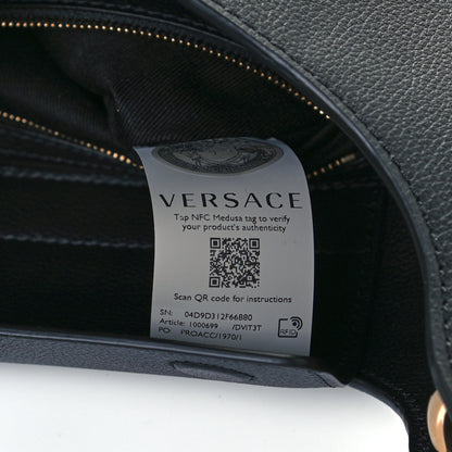 Versace Calfskin La Medusa Medium Hobo Crossbody Black 7 of 11