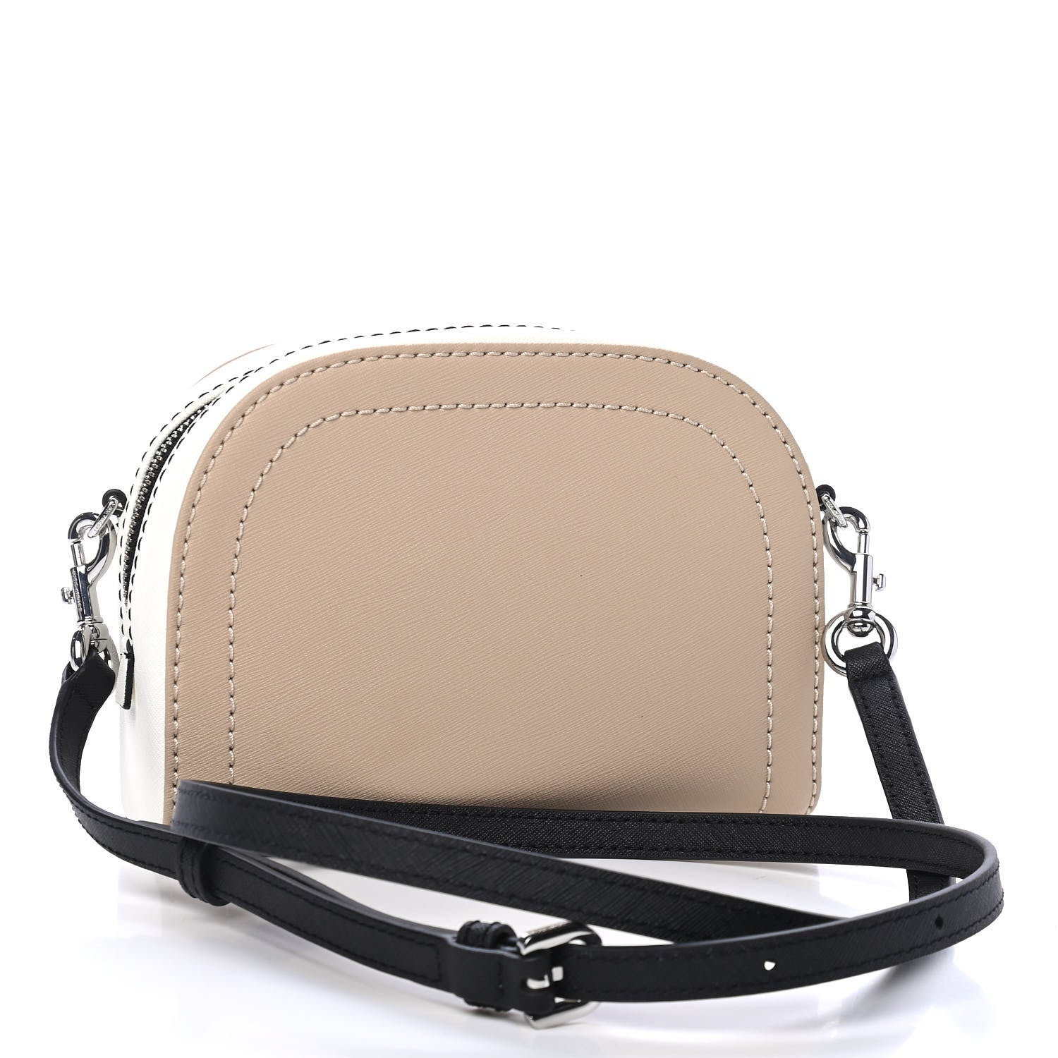 Marc Jacobs Saffiano Playback Boxed Dome Crossbody Beige 2 of 4