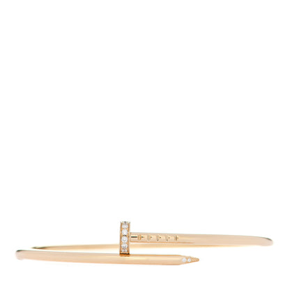 Cartier 18K Yellow Gold Diamond Small Juste Un Clou Bracelet 17 1 of 3