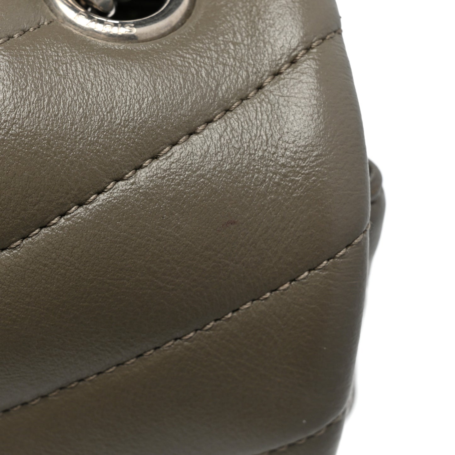 Calfskin Y Quilted Monogram Large Loulou Chain Satchel Storm