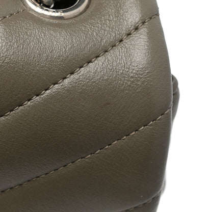 Saint Laurent Calfskin Y Quilted Monogram Large Loulou Chain Satchel Storm 16 of 16