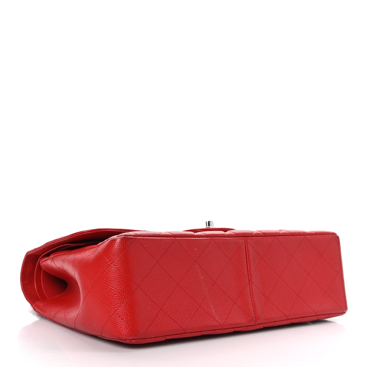 Chanel Caviar Quilted Jumbo Double Flap Red 4 of 13