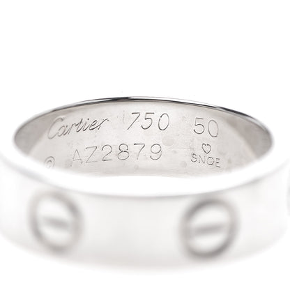 Cartier 18K White Gold 5.5mm LOVE Ring 50 5.25 4 of 4
