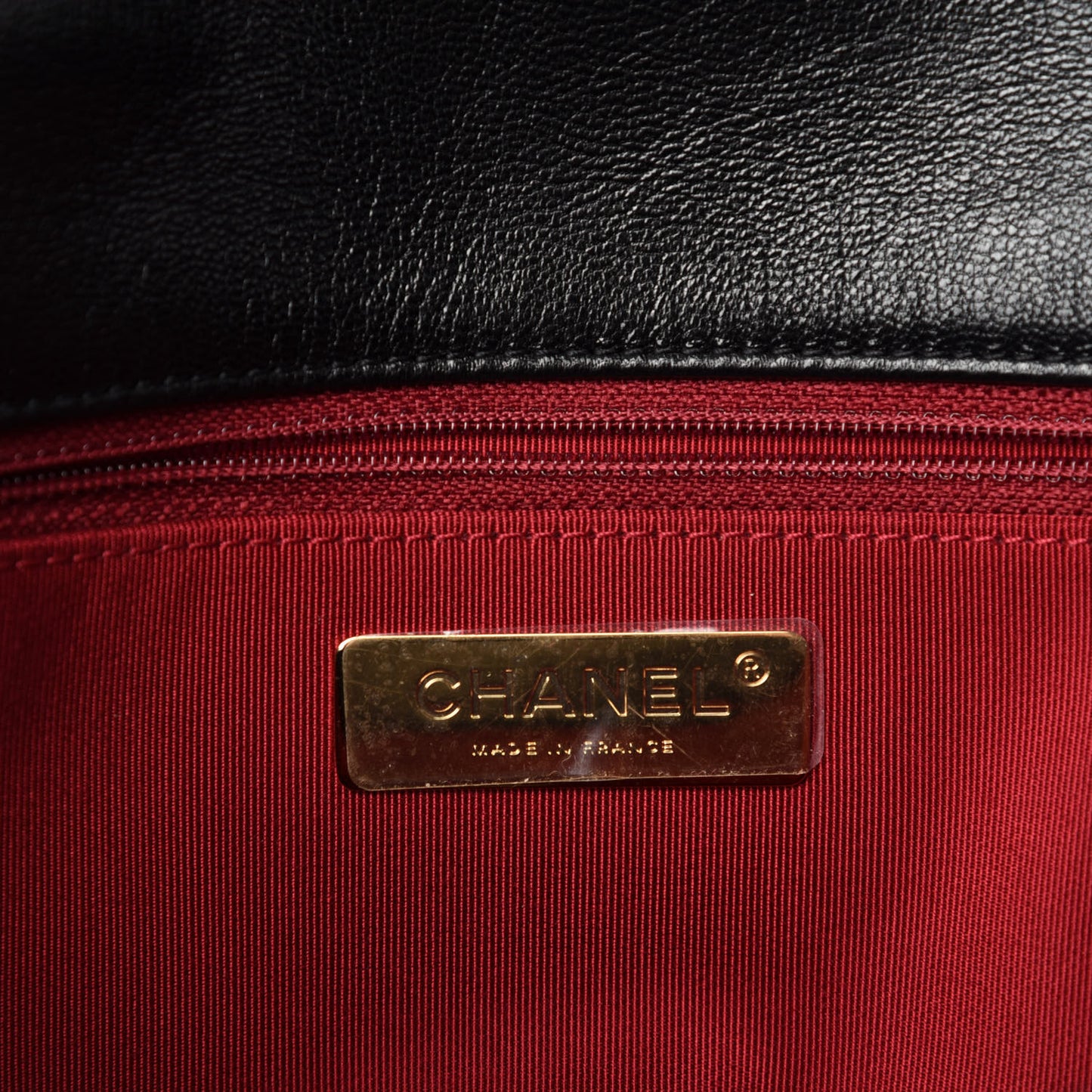 Goatskin Quilted Large Chanel 19 Flap Black