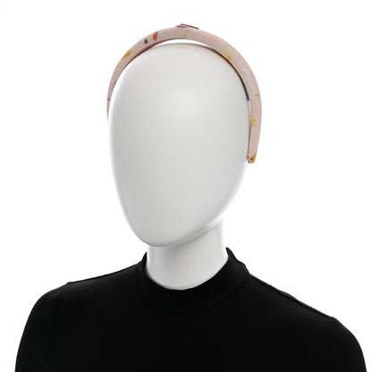 Prada Tessuto Bouquet Triangle Logo Thin Headband Alabastro 2 of 7