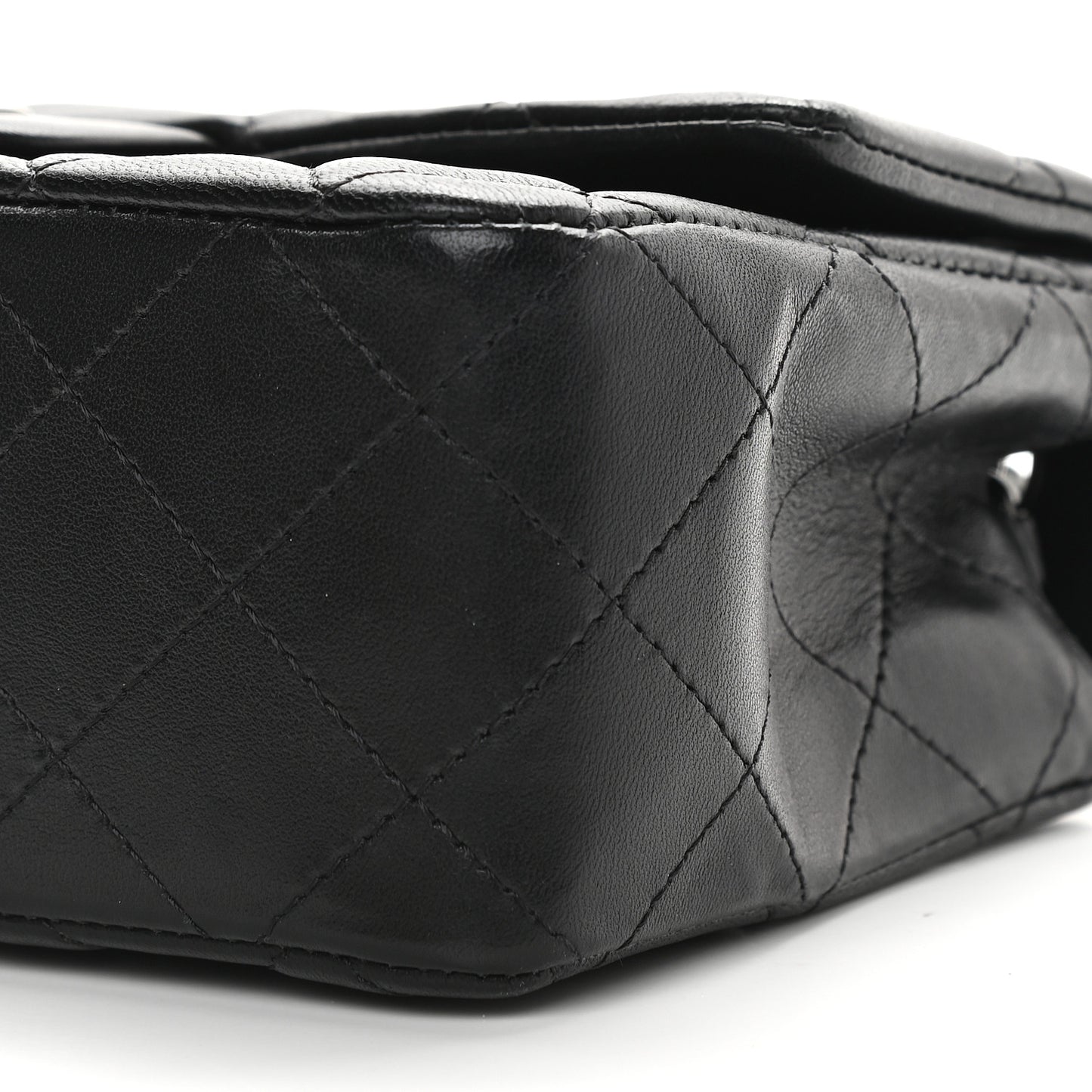 Lambskin Quilted Mini Rectangular Flap So Black