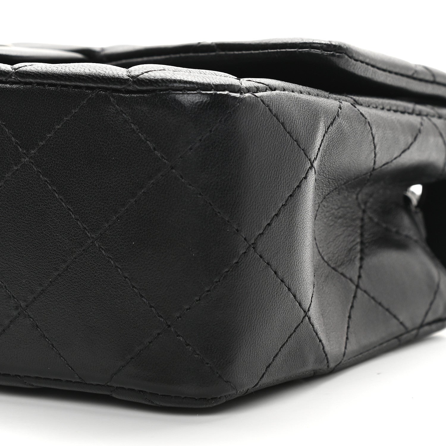 Chanel Lambskin Quilted Mini Rectangular Flap So Black 9 of 9
