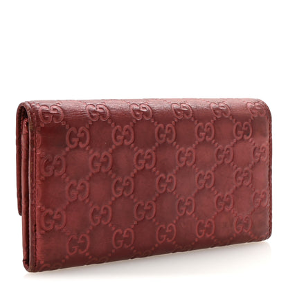 Gucci Metallic Guccissima Lovely Heart Continental Wallet Red 3 of 7