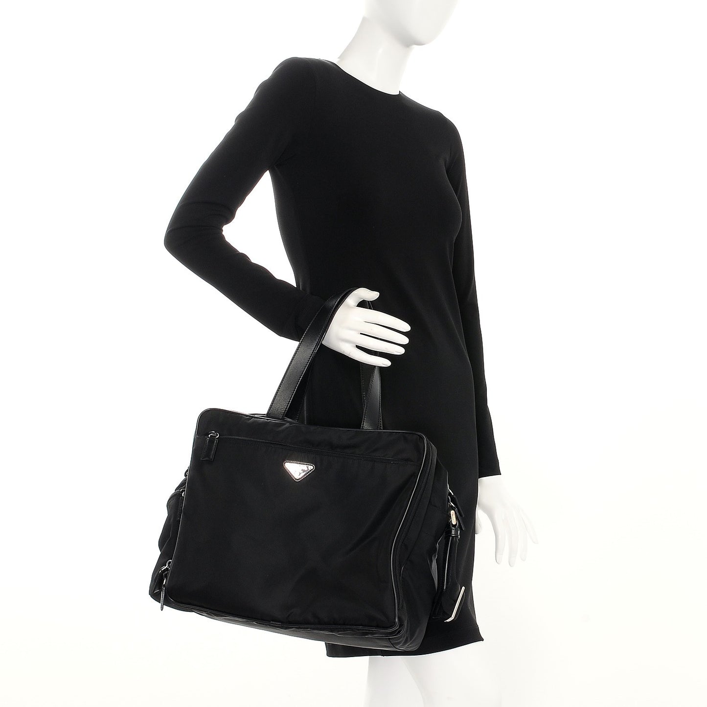 Tessuto Nylon Vela Diaper Bag Black
