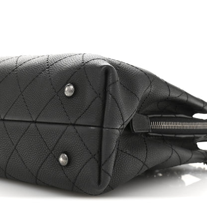 Chanel Grained Vegetal Calfskin Small Urban Shopping Tote Black 10 of 15