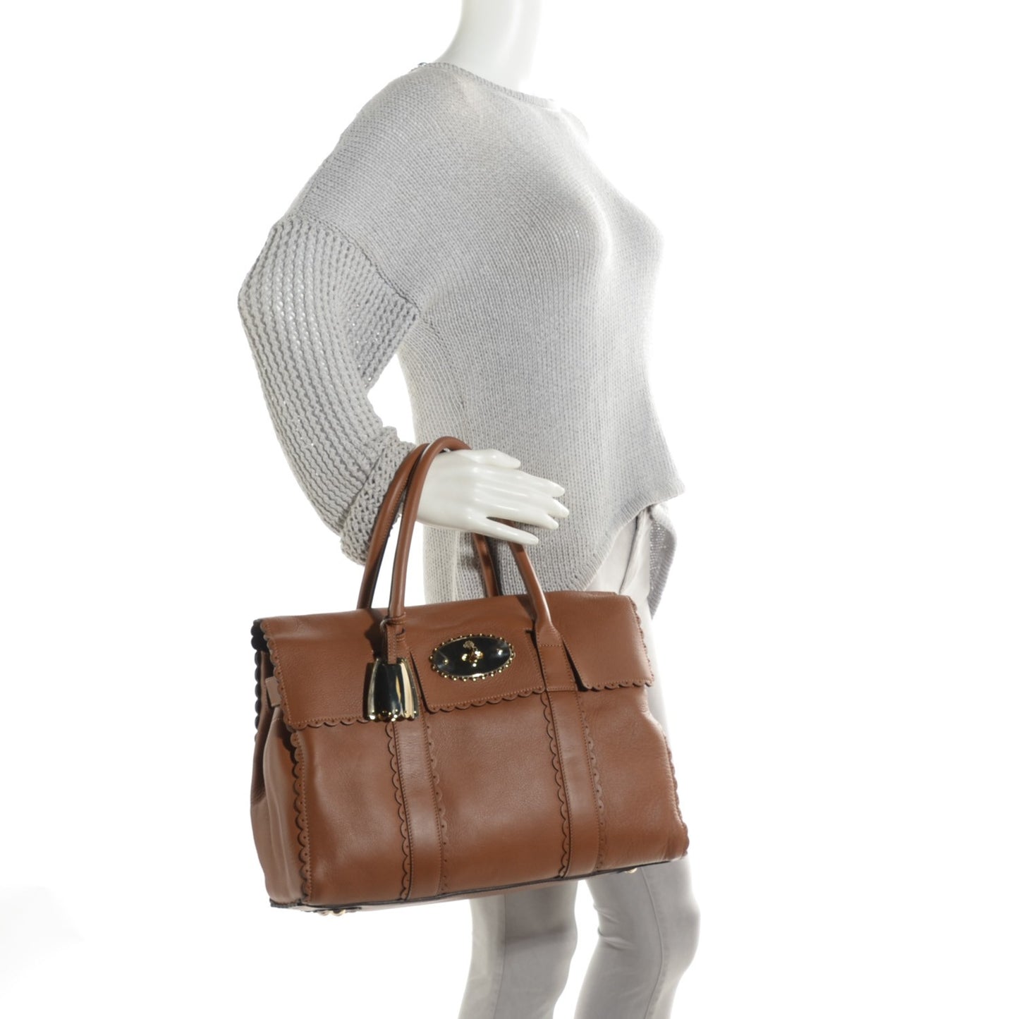 Soft Matte Leather Cookie Bayswater Satchel Oak