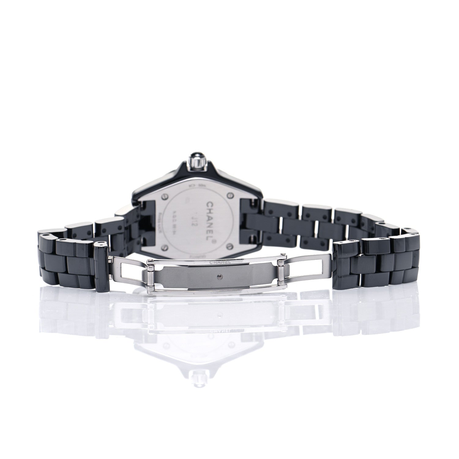 Chanel Stainless Steel Ceramic Diamond 29mm J12 Quartz Watch Black 5 of 6