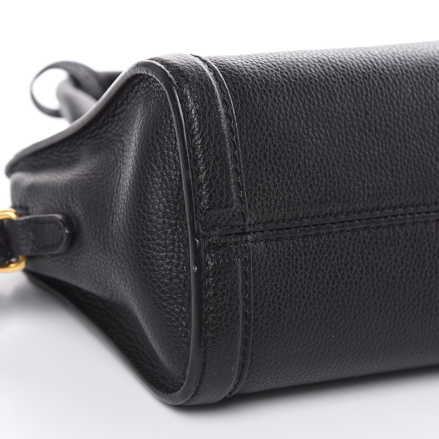 Alexander McQueen Pebbled Calfskin Mini Padlock Tote Black 9 of 12
