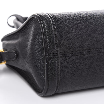 Alexander McQueen Pebbled Calfskin Mini Padlock Tote Black 9 of 12
