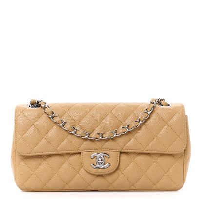 Chanel Caviar Quilted East West Flap Beige 1 of 11