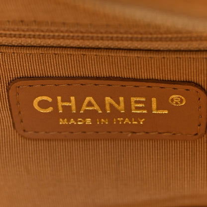 Chanel Caviar Quilted Large Bowler Bag Beige 5 of 9
