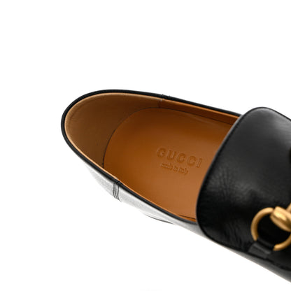 Gucci Goatskin Womens Horsebit Mid-Heel Loafers 38 Black 10 of 11