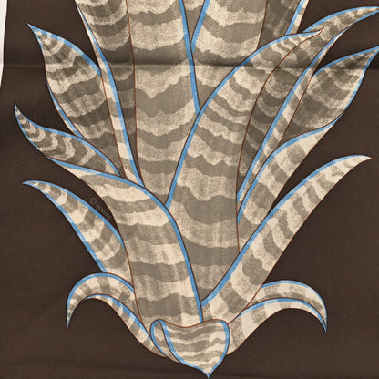 Hermes Silk Index Bromeliaceae Scarf 90 Ebene Bleu Miel 3 of 3
