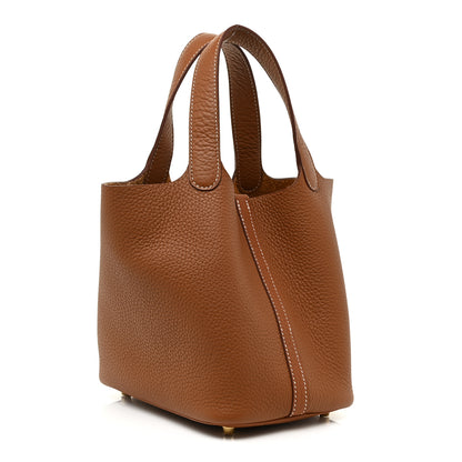 Hermes Taurillon Clemence Picotin Lock 18 PM Gold 2 of 9