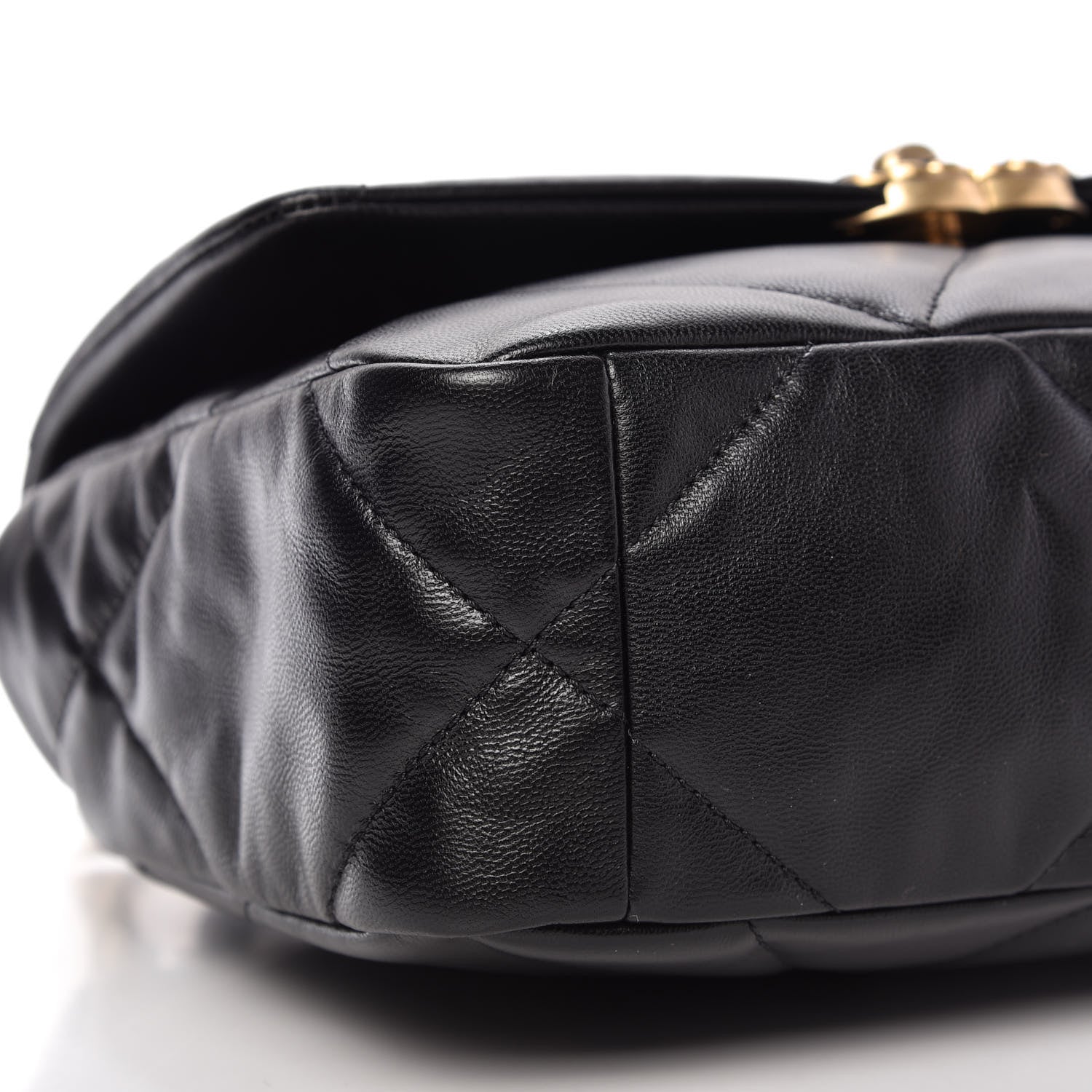 Chanel Shiny Goatskin Quilted Medium Chanel 19 Flap Black 6 of 11