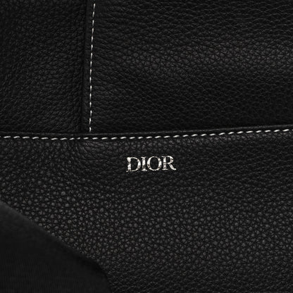 Christian Dior Grained Calfskin Logo Saddle Messenger Bag Black 9 of 11