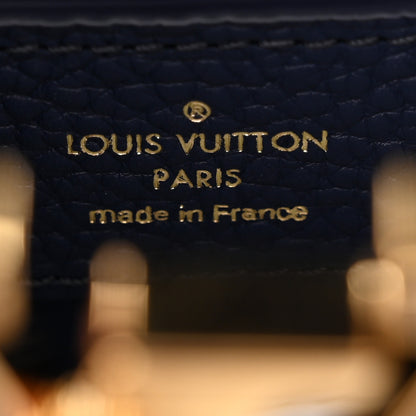 Louis Vuitton Taurillon Snakeskin Capucines MM Blue 6 of 11