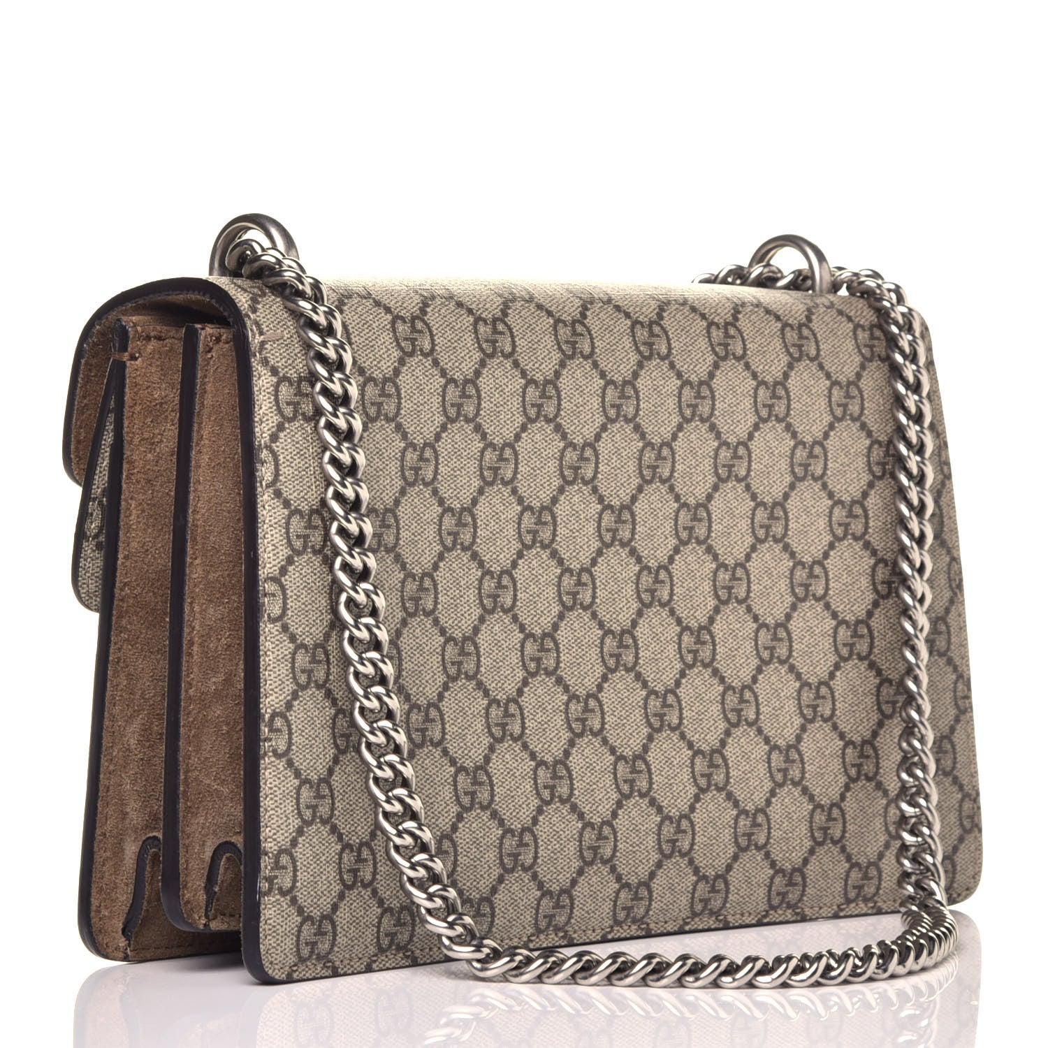 Gucci GG Supreme Monogram Small Dionysus Shoulder Bag Taupe 3 of 9