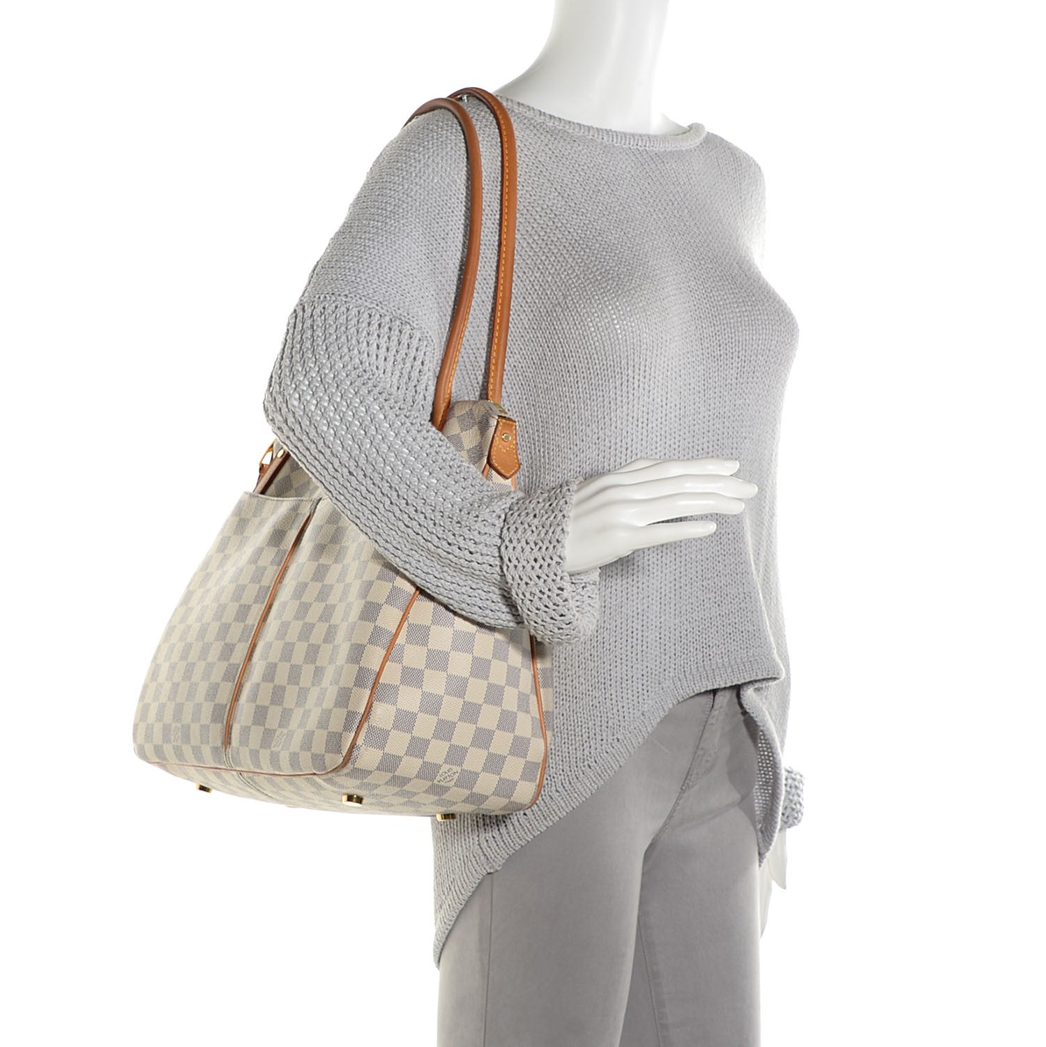 Louis Vuitton Damier Azur Figheri GM 2 of 7