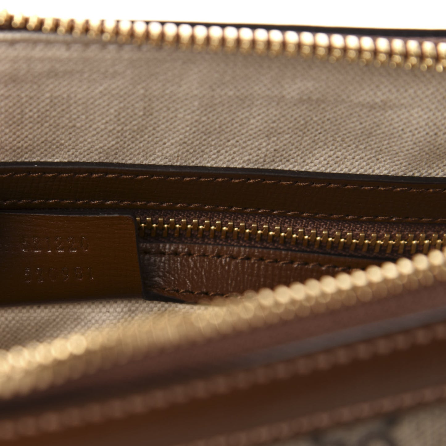 GG Supreme Monogram Azalea Calfskin Small Horsebit 1955 Top Handle Bag Beige Ebony Brown Sugar