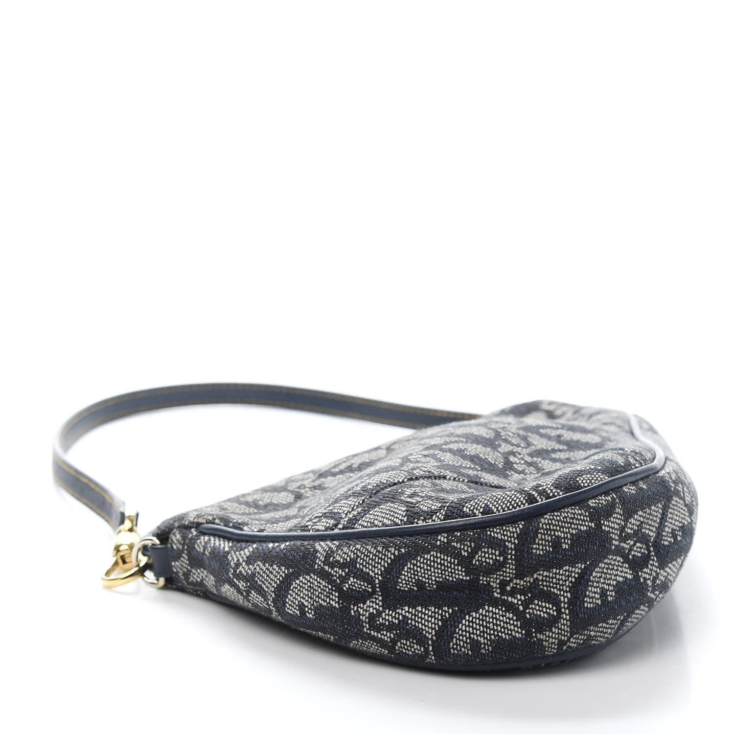 Christian Dior Monogram Mini Saddle Pochette Navy 8 of 11