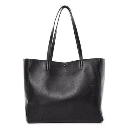 Stella McCartney Eco Alter Nappa Perforated Logo Tote Black 1 of 10