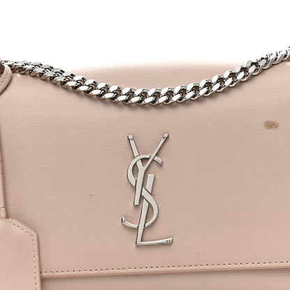 Saint Laurent Calfskin Medium Monogram Sunset Marble Pink 8 of 19