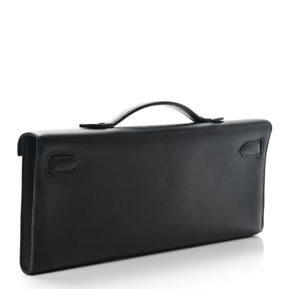Hermes Swift Kelly Cut Clutch Pochette Black 2 of 10
