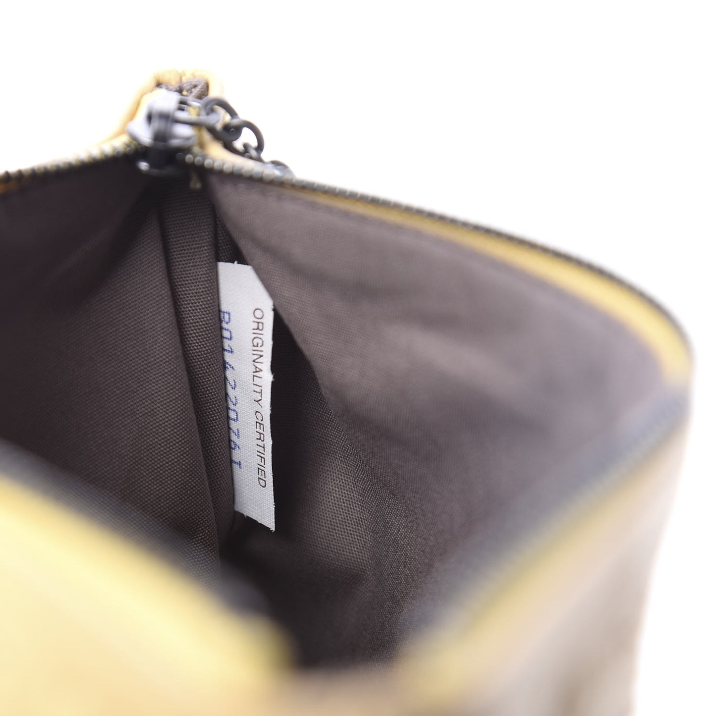 Nappa Embossed Butterfly Pouch Banane