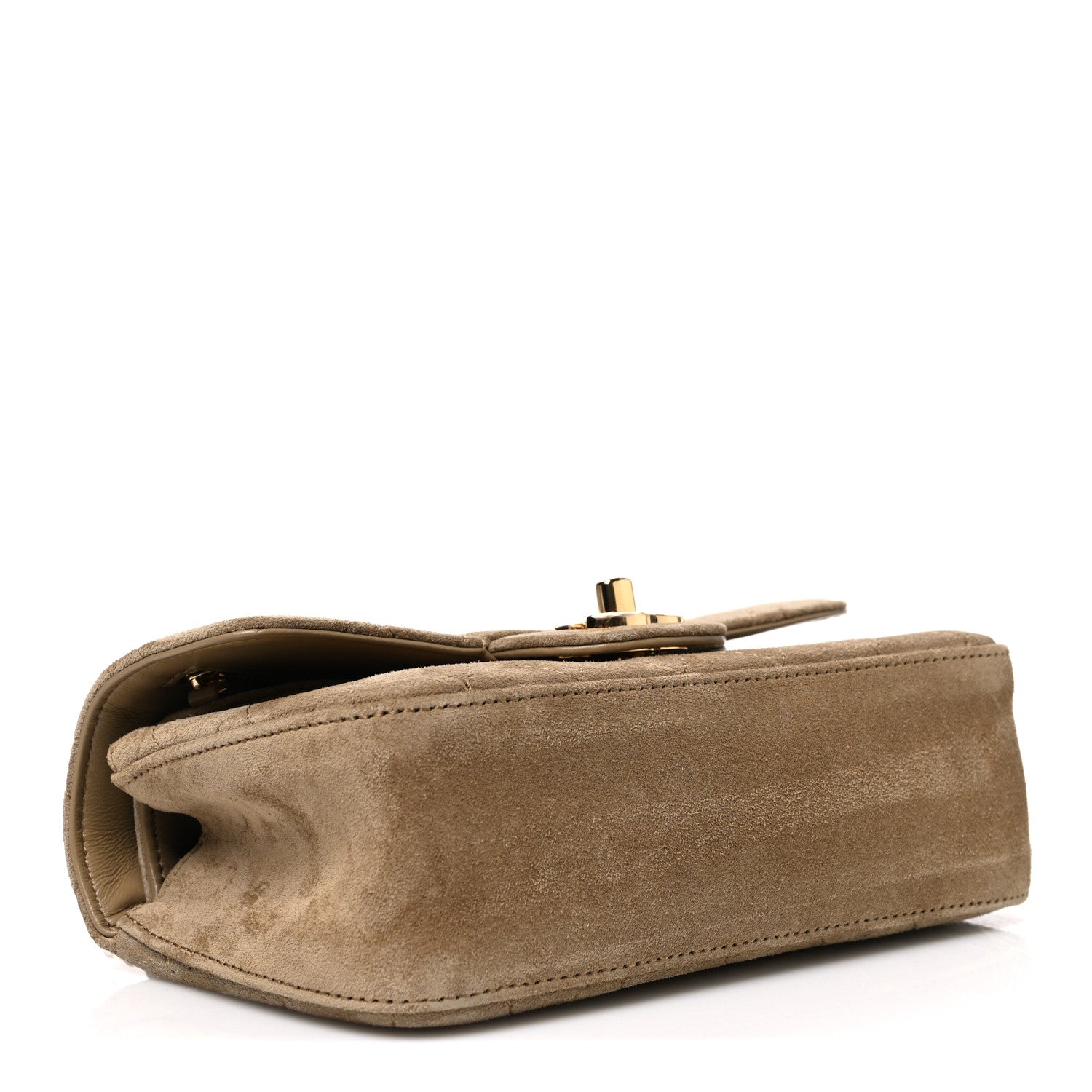 Chanel Suede Calfskin Mini Souplissimo Maxi Flap Dark Beige 4 of 12