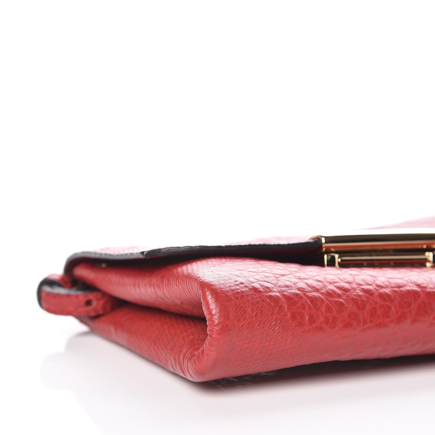 Burberry Signature Grain Calfskin Check Embossed Langley Crossbody Military Red 5 of 11