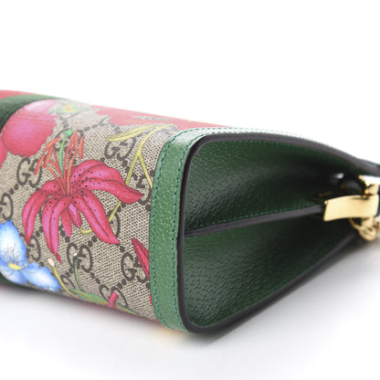 Gucci GG Supreme Monogram Flora Web Small Ophidia Chain Shoulder Bag Green 7 of 11