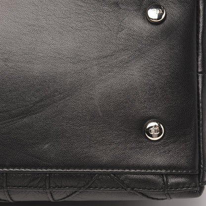 Christian Dior Lambskin Cannage Medium Granville Tote Black 11 of 11