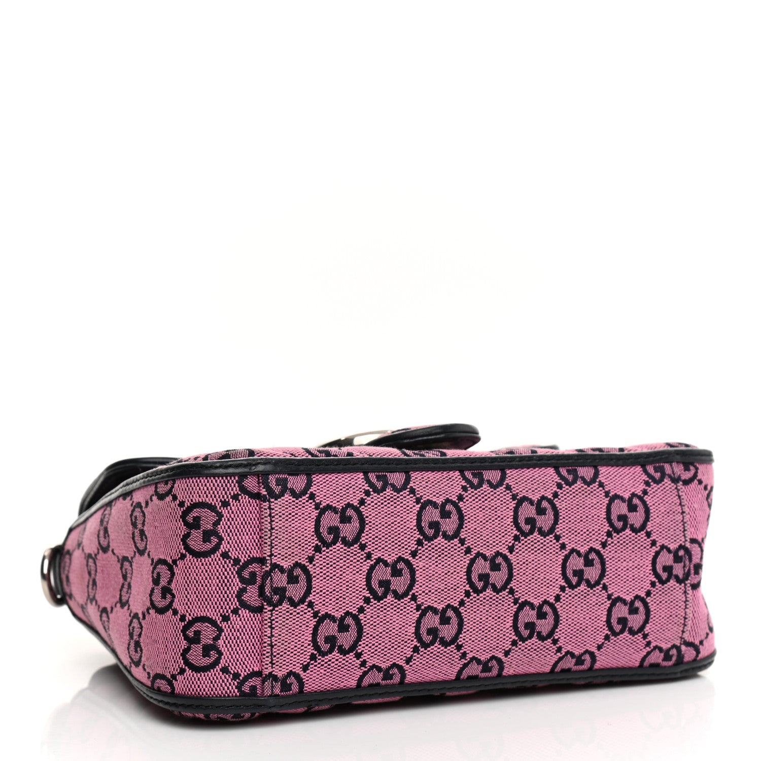 Gucci Monogram Multicolor Matelasse Diagonal Mini GG Marmont Top Handle Shoulder Bag Pink Blue 7 of 23